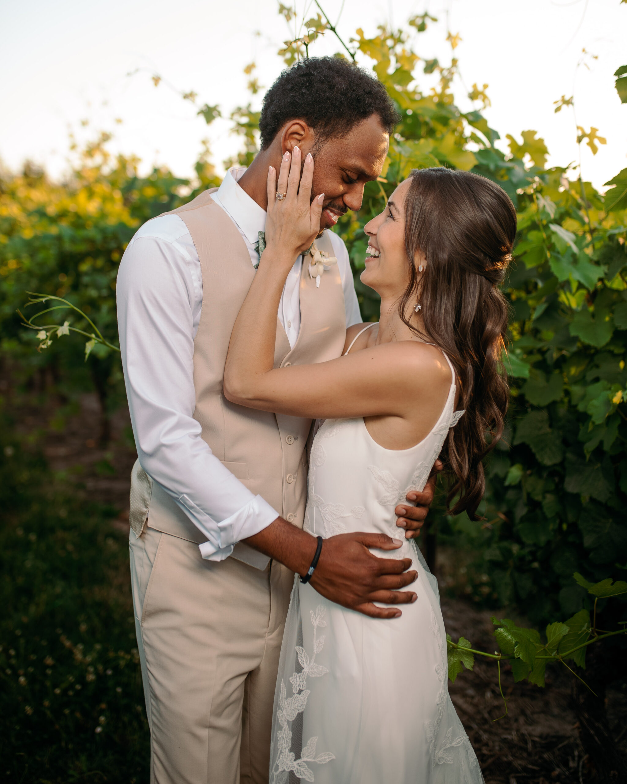 Oswego Hills Vineyard Wedding intimate couple's photos