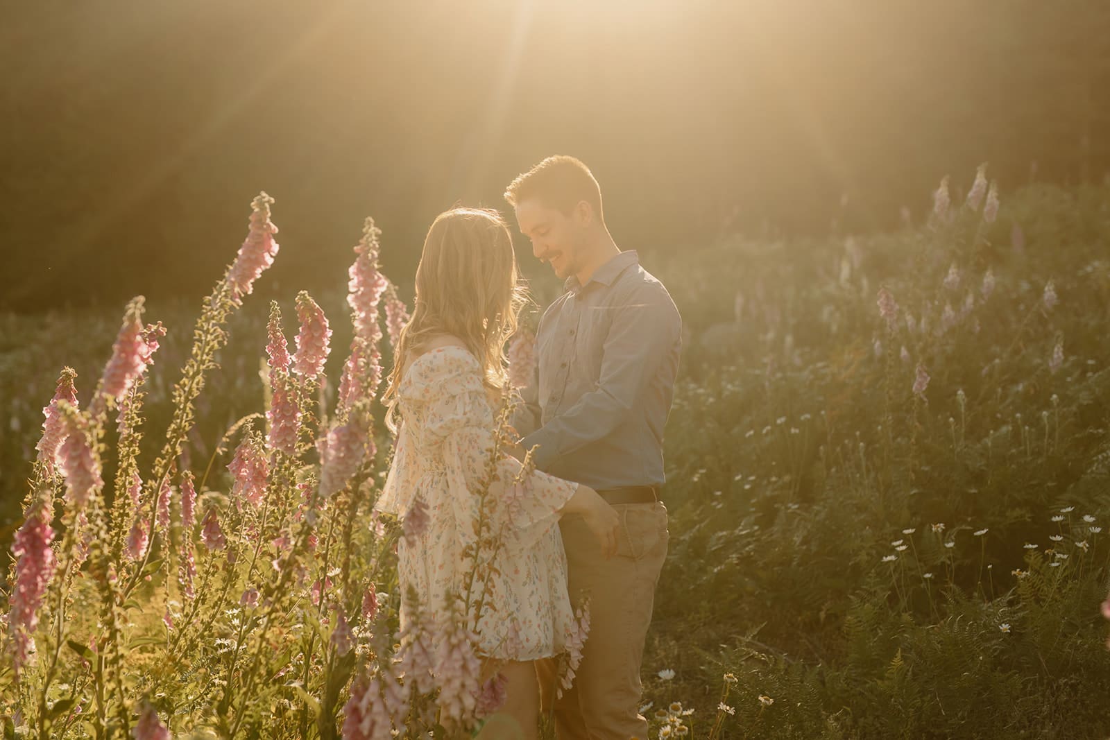 Alpine wild flower mt. Hood engagement session