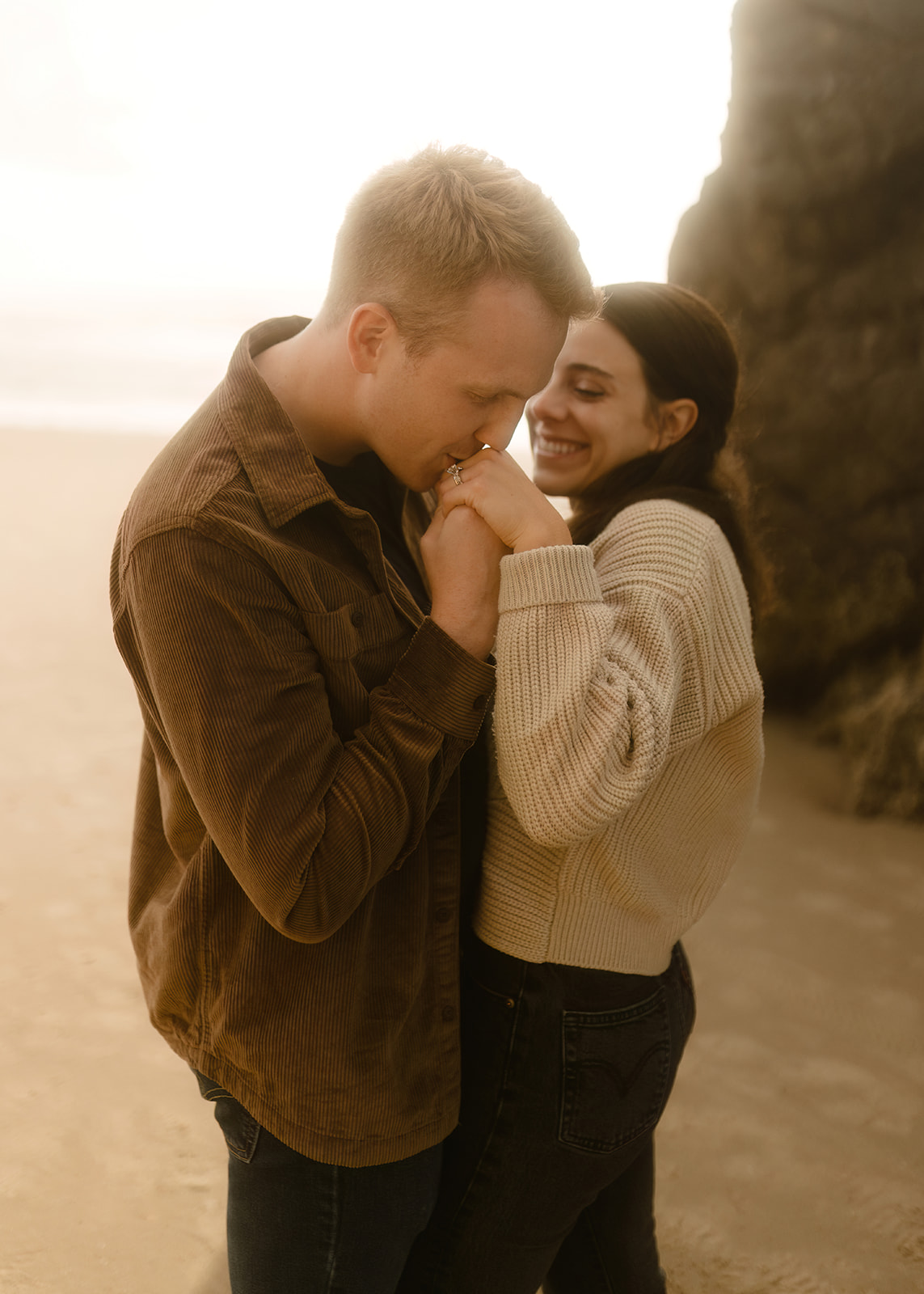 Hug Point Engagement Oregon Coast